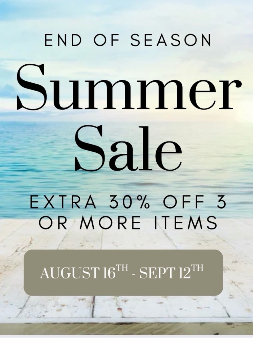 EXTRA 30% OFF 3 OR MORE ITEMS FROM THE SPRING/SUMMER COLLECTIONS